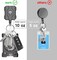 Retractable Keychain Badge Holder with Belt Clip – Heavy Duty Carabiner, 32” Steel Cord, 10 oz Rebound, Multi-Purpose ID & Key Reel, 2 Pack (2pcs Black Belt Clip)